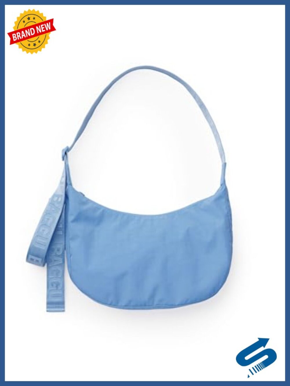 Medium Nylon Crescent Bag, Adjustable Strap, Internal Key Leash
